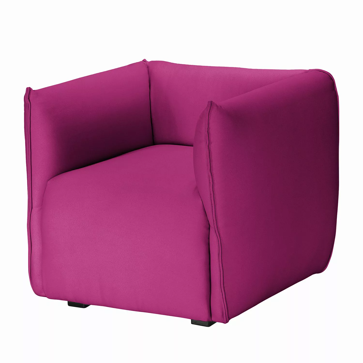 home24 Fredriks Sessel Grady I Fuchsia Webstoff mit Hocker 84x70x78 cm (BxH günstig online kaufen