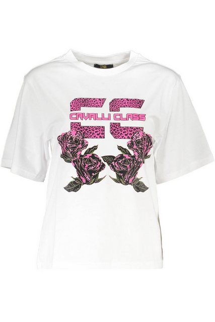 Cavalli Class T-Shirt Weißes Damen T-Shirt mit Logo-Druck und günstig online kaufen