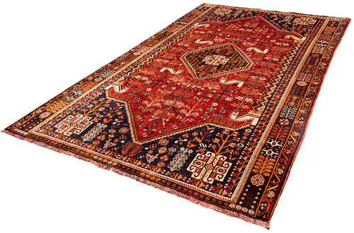 morgenland Wollteppich »Shiraz Medaillon 243 x 170 cm«, rechteckig, 1 mm Hö günstig online kaufen