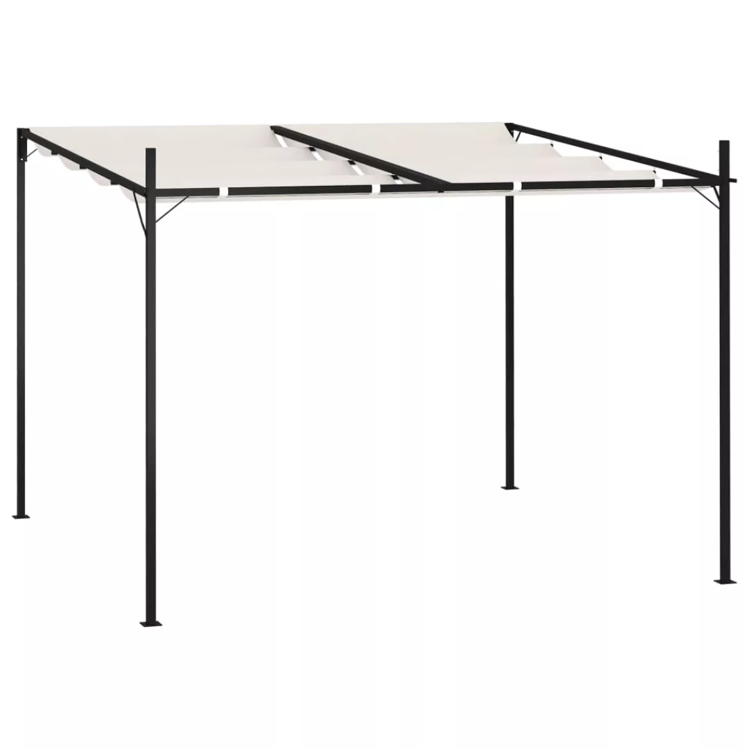 Pavillon Mit Ausziehbarem Dach 300x300x233 Cm Creme günstig online kaufen