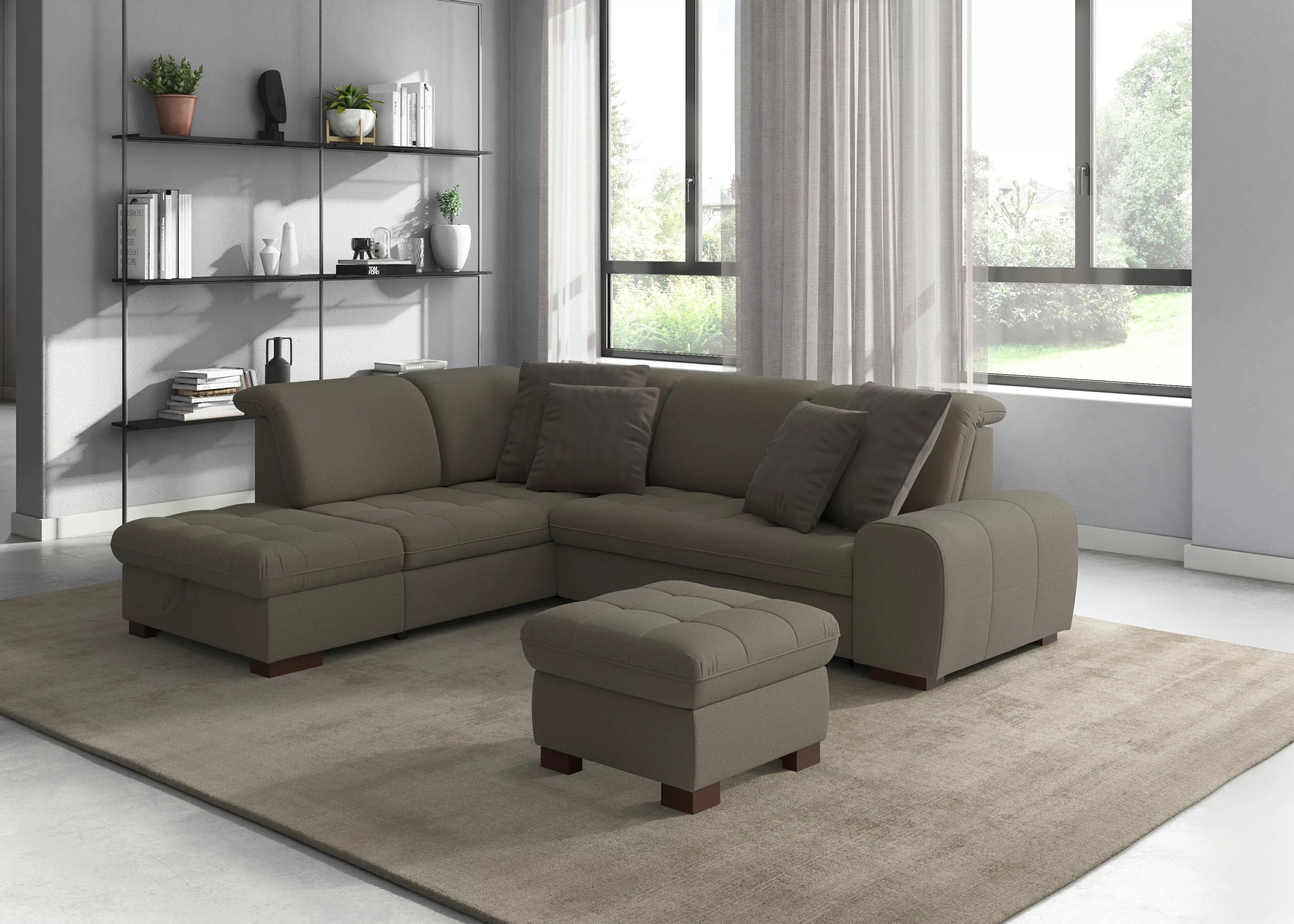 sit&more Ecksofa Luxor L-Form, wahlweise mit Bettfunktion, Stauraum und Kop günstig online kaufen