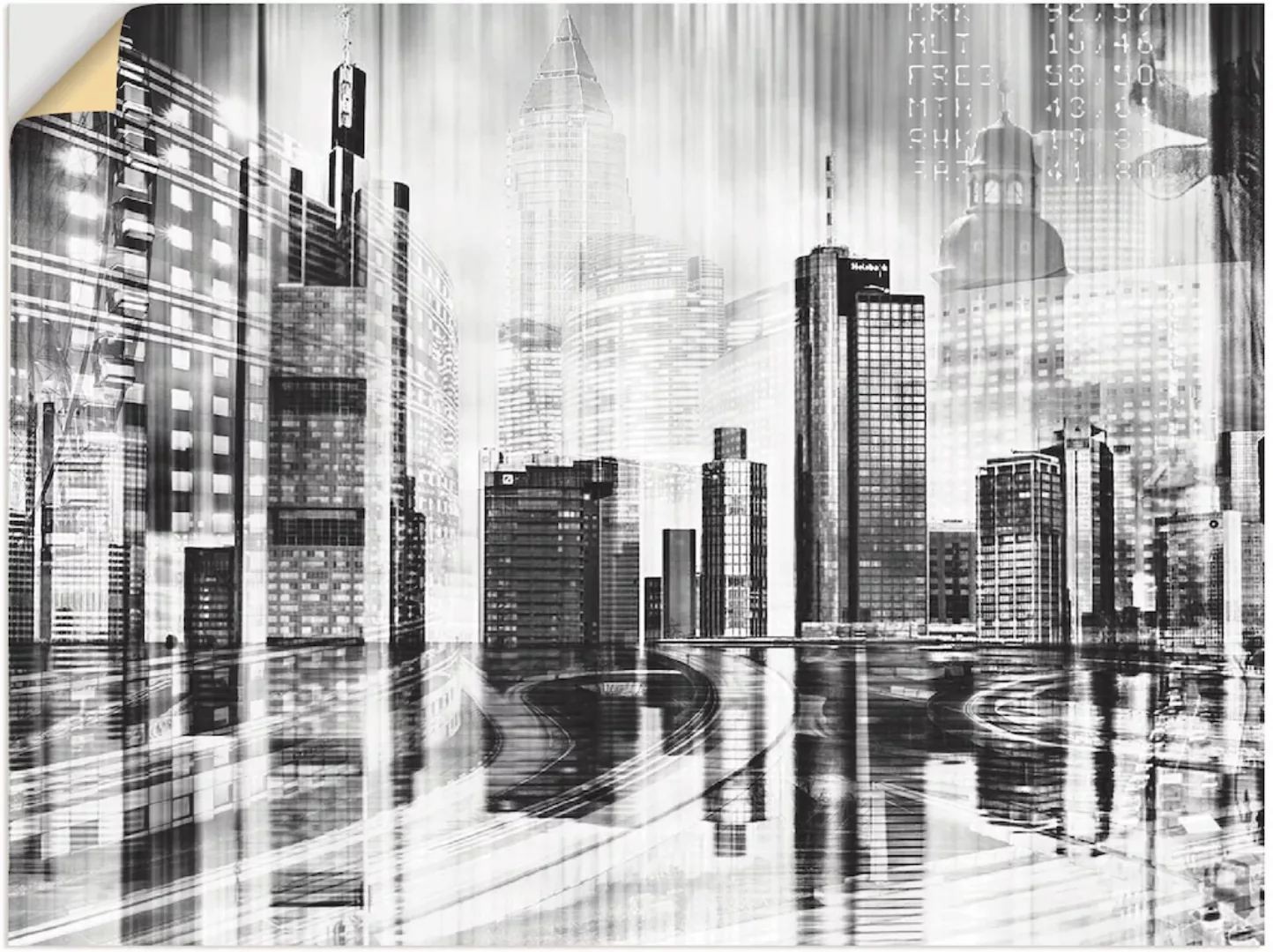 Artland Wandbild "Frankfurt Skyline Collage 01", Deutschland, (1 St.) günstig online kaufen