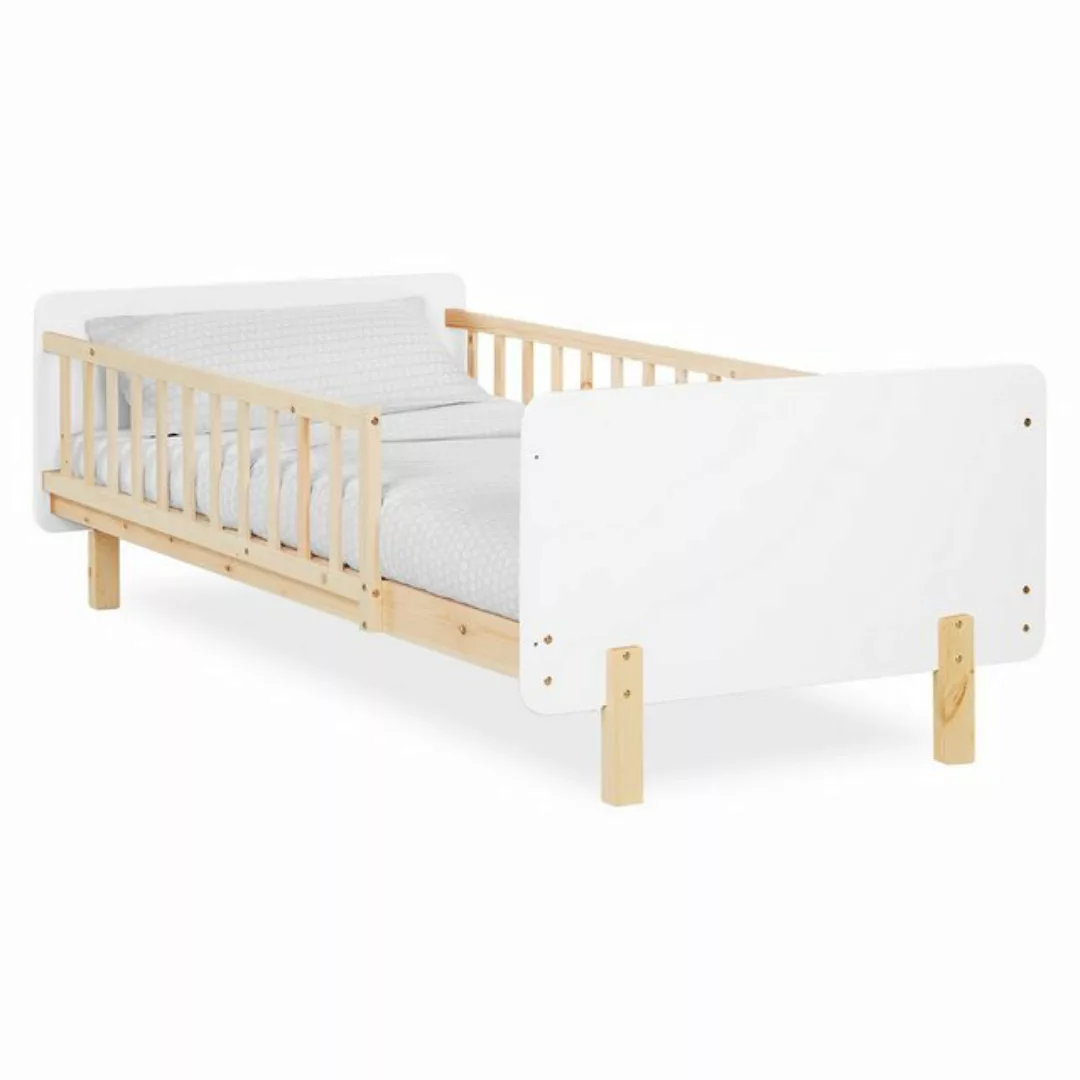 Homestyle4u Holzbett Kinderbett 90x200 cm Einzelbett Gitterbett mit Rausfal günstig online kaufen