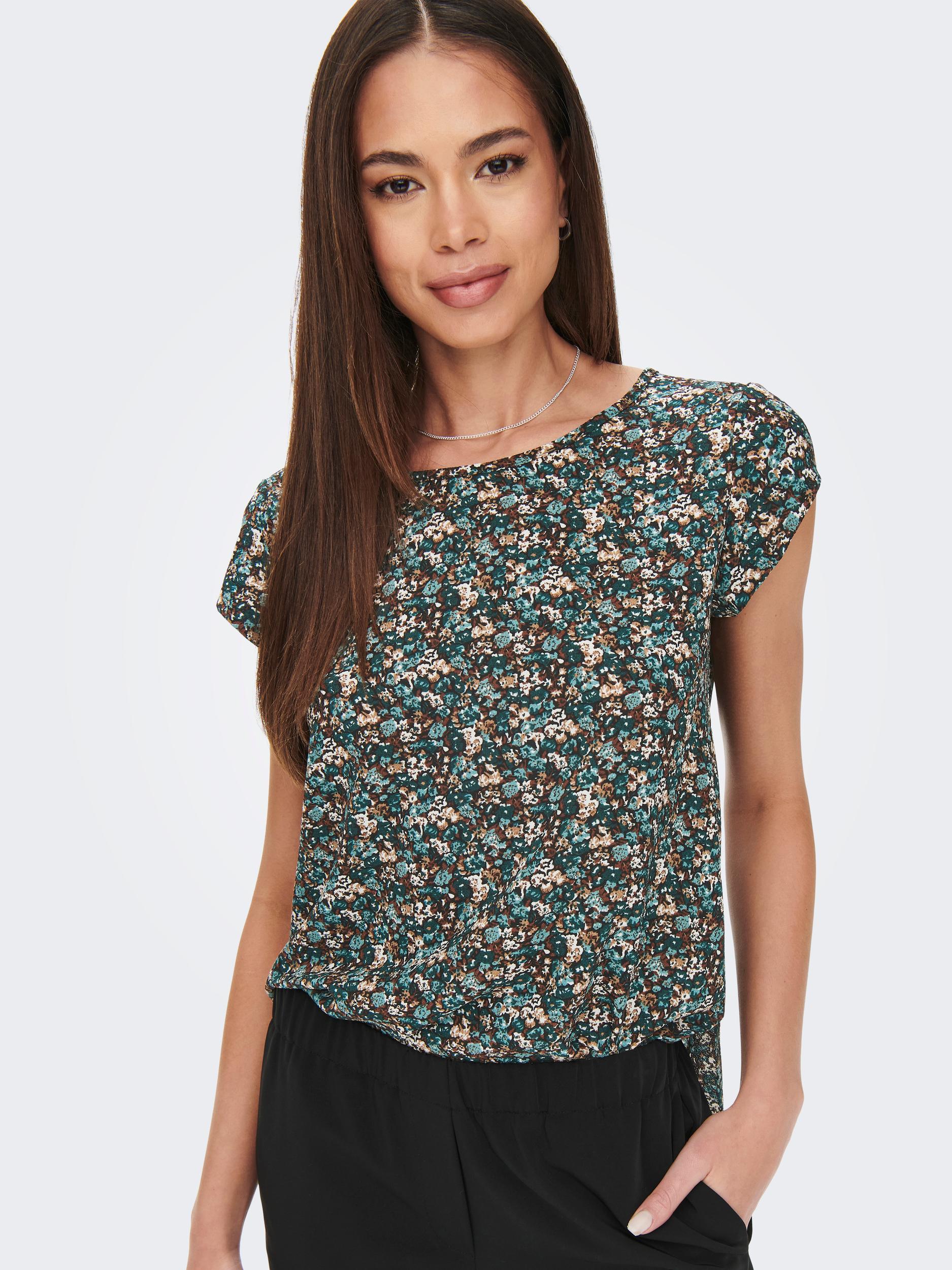 ONLY Shirtbluse "ONLVIC S/S AOP TOP NOOS PTM", mit Allover Druck günstig online kaufen