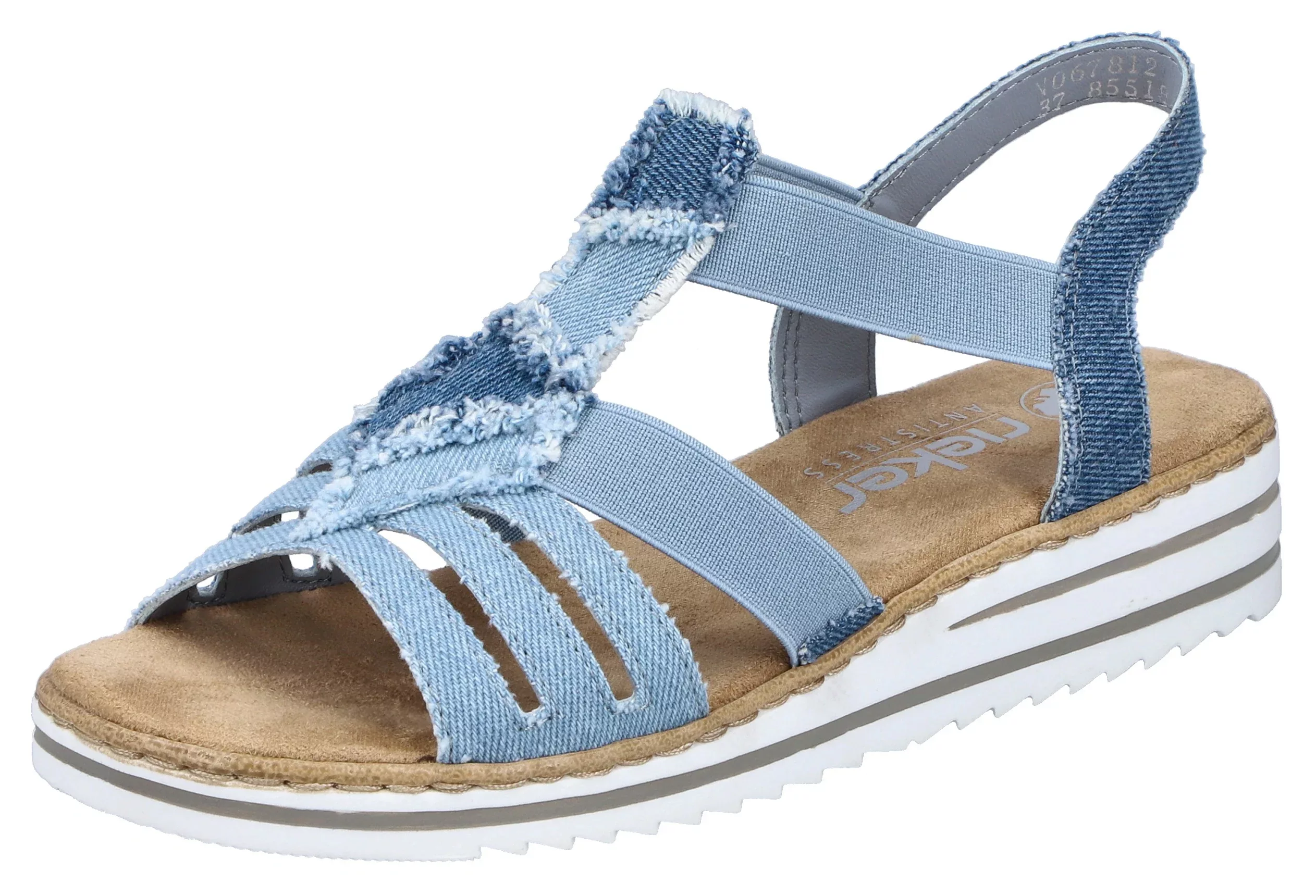 Rieker Keilsandalette, Sommerschuh, Sandale, Plateau, Urlaubschuh mit seitl günstig online kaufen