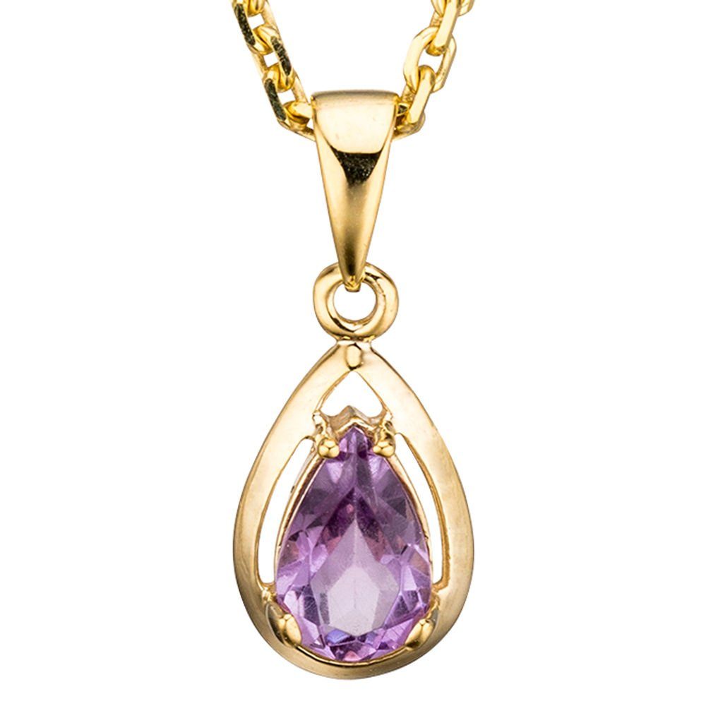 Schmuck Krone Kettenanhänger Anhänger Amethyst hellviolett günstig online kaufen