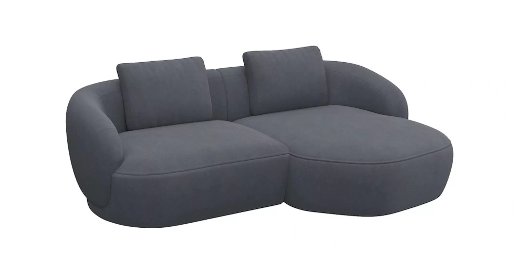 FLEXLUX Wohnlandschaft »Torino, rund, L-Form, Sofa-Ecke mit Recamiere, Long günstig online kaufen