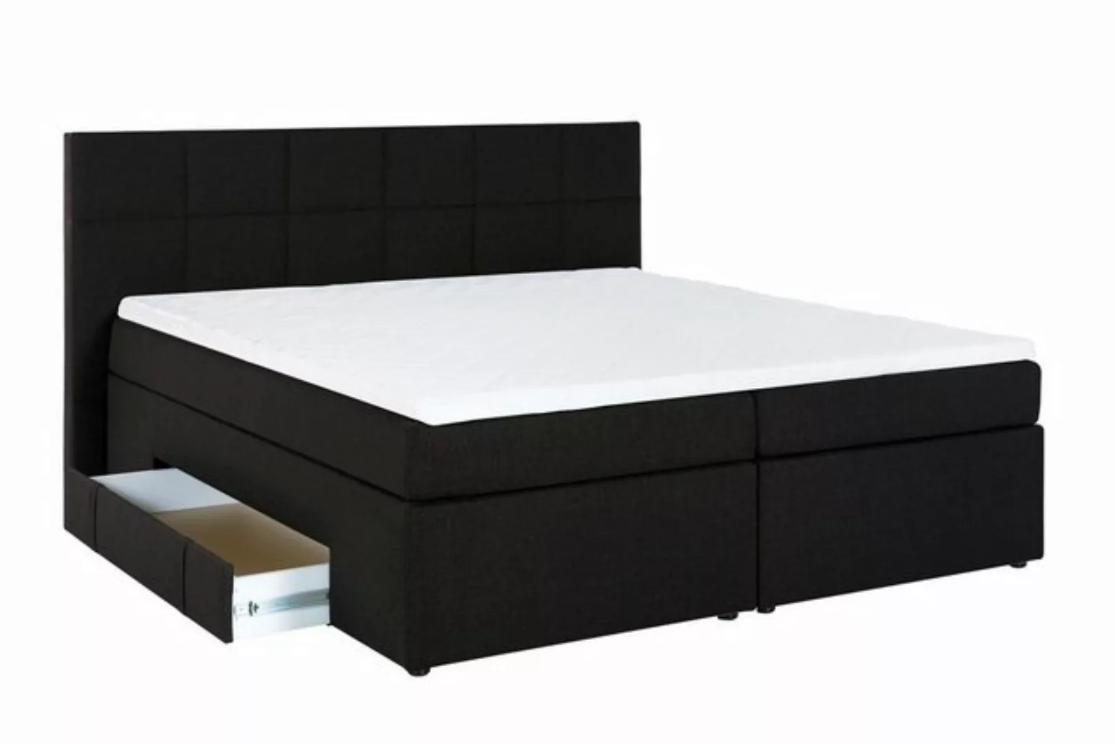 Möbelfreude Boxspringbett Boxspringbett Bea mit Bettkasten Schwarz 160x2... günstig online kaufen