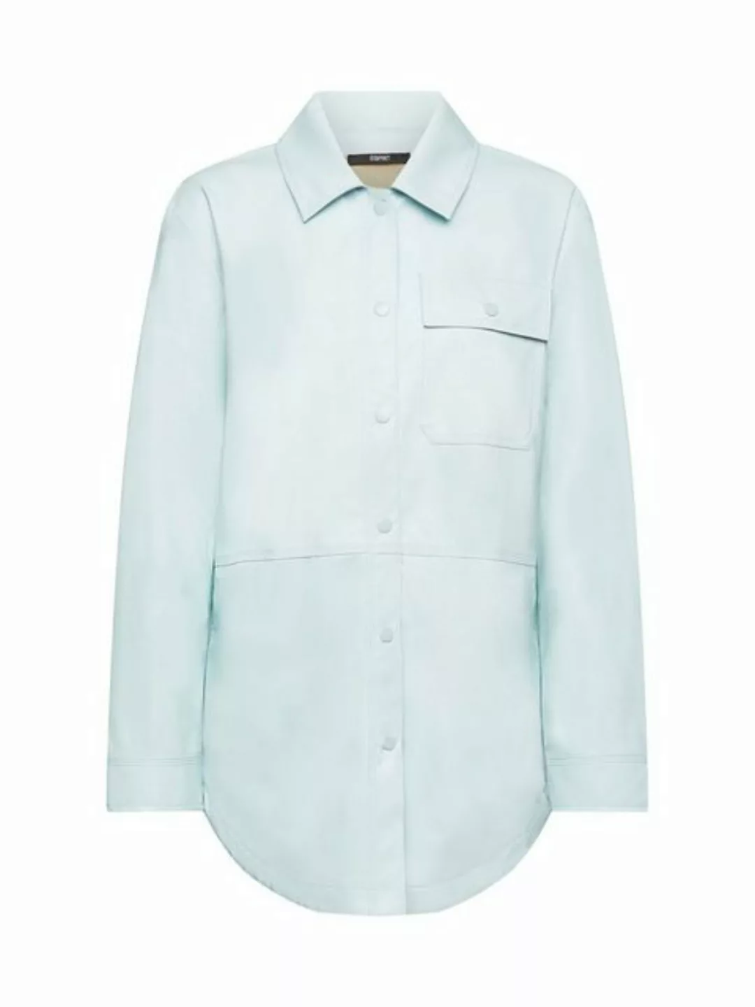 Esprit Collection Langarmbluse Bluse in Lederoptik günstig online kaufen