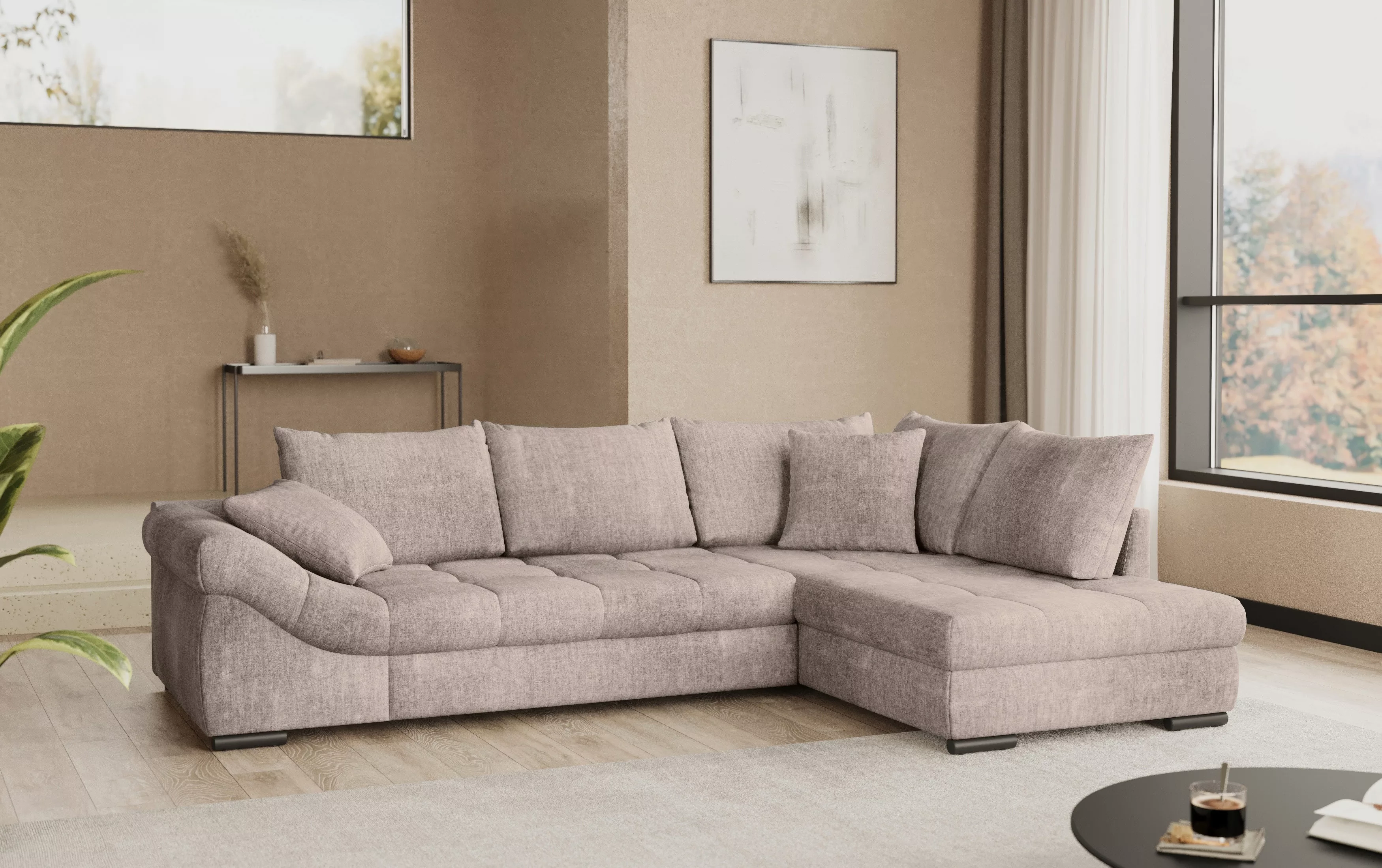 Mr. Couch Ecksofa "Allegro DuraFlex, L-Form", Hochschläfer-Bettauszug, Kalt günstig online kaufen