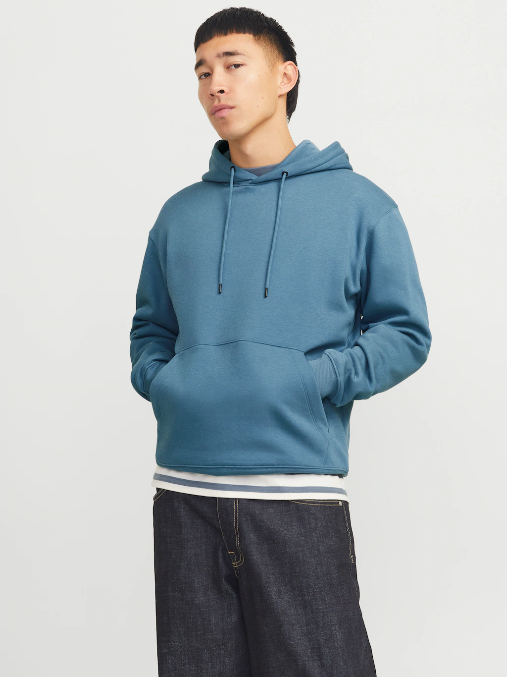 Jack & Jones Kapuzensweatshirt "JJESTAR BASIC SWEAT HOOD NOOS", mit Rippbün günstig online kaufen