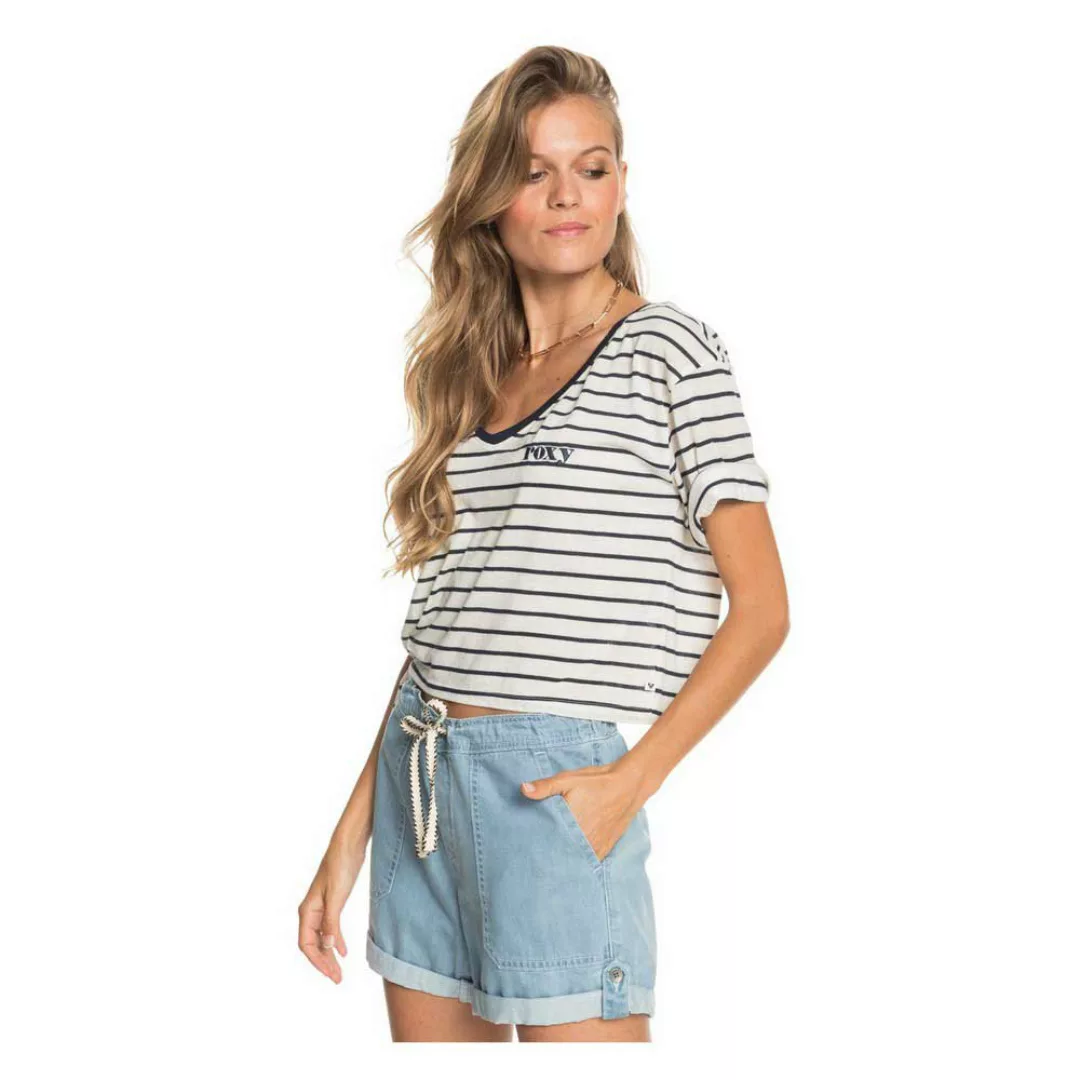 Roxy Bikini Moments Kurzärmeliges T-shirt S Snow White Kuta Stripes günstig online kaufen