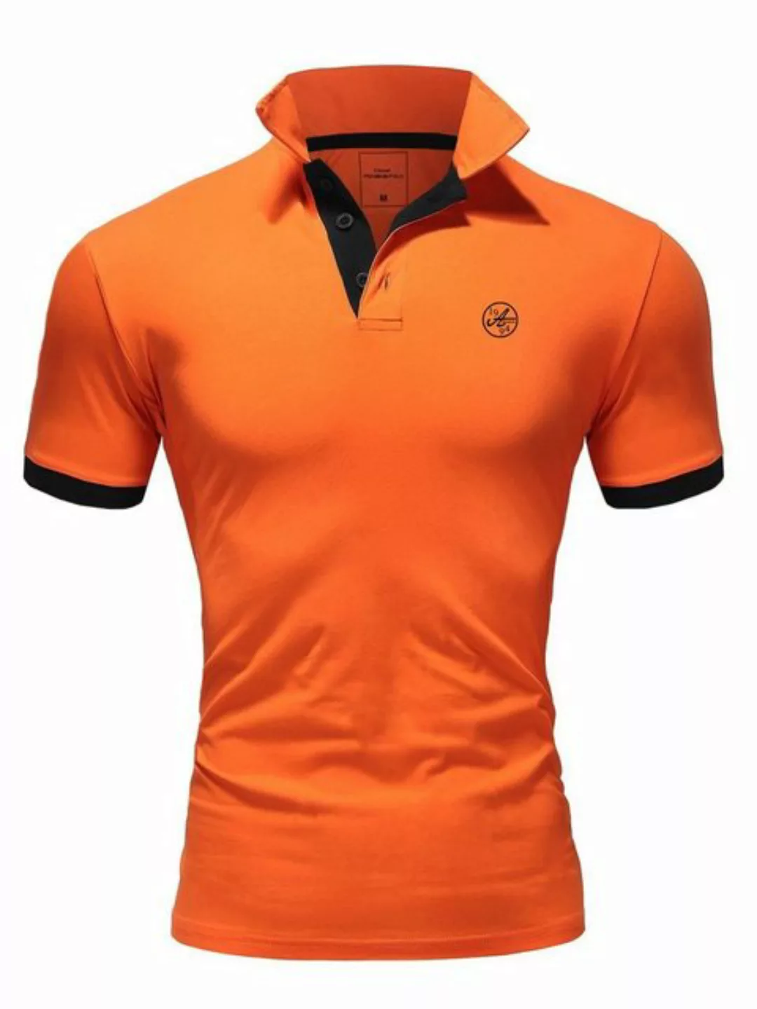 Amaci&Sons Poloshirt MEMPHIS Basic Kontrast Polo Shirt günstig online kaufen