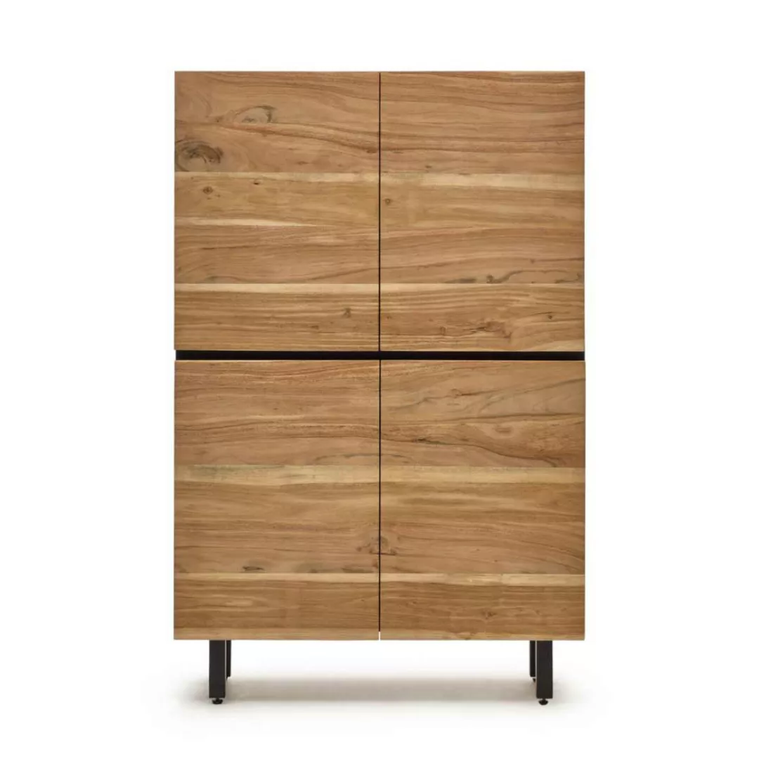 Esszimmer Highboard aus Akazie Massivholz Skandi Design günstig online kaufen