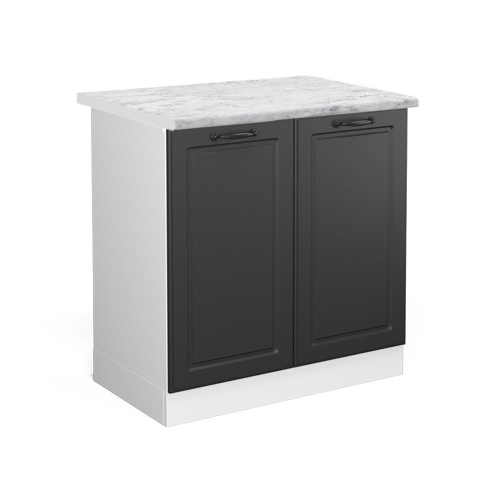 Vicco Spülenunterschrank R-Line, Anthrazit Landhaus/Weiß, 80 günstig online kaufen