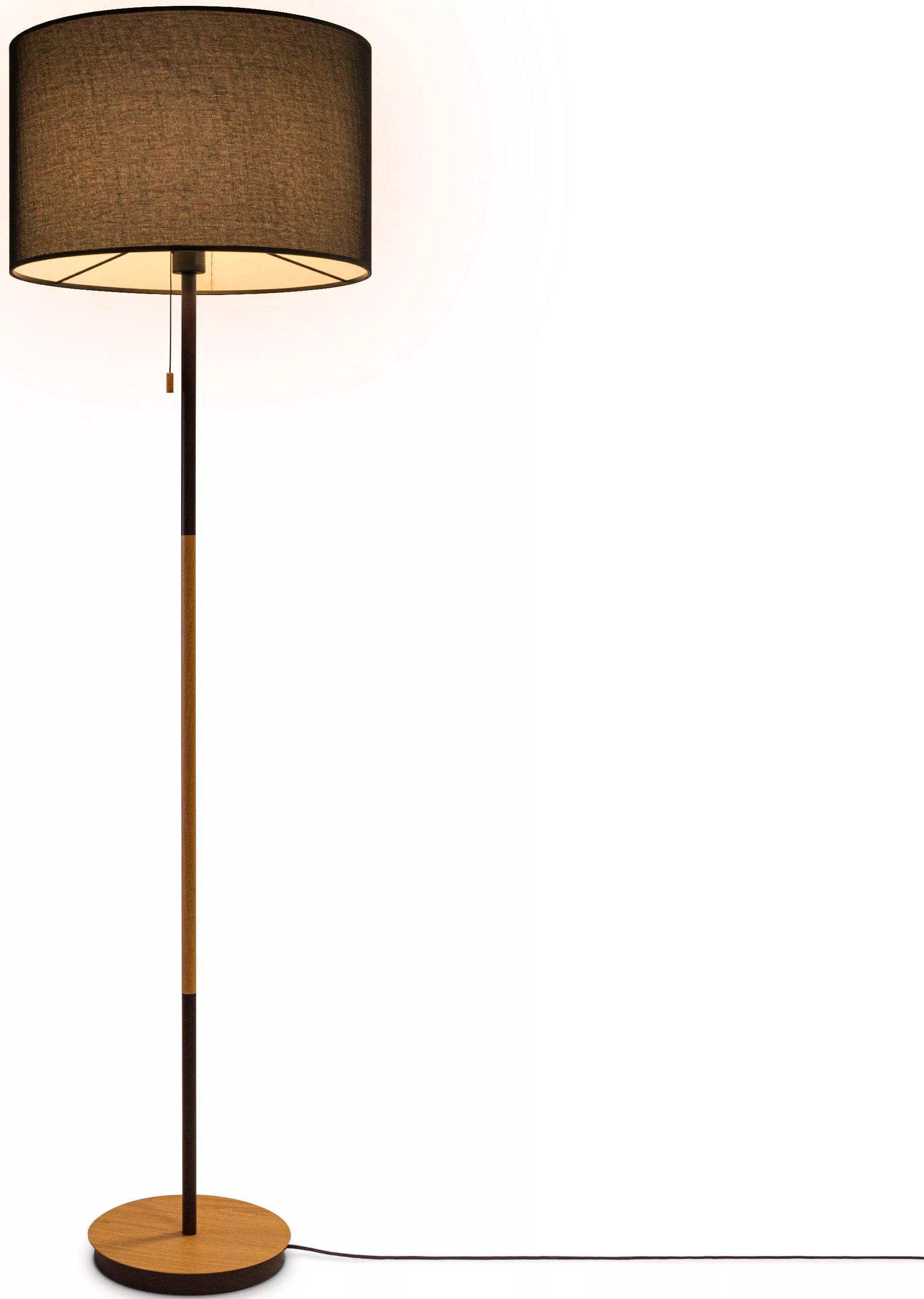 Paco Home Stehlampe »EK CA UNI COLOR«, Stoffschirm Wohnzimmer Skandi Standl günstig online kaufen