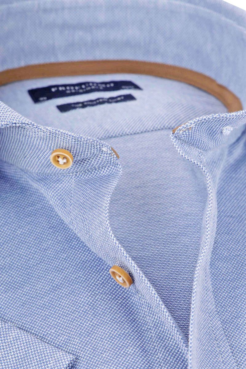 Profuomo Hemd Knitted Blau - Größe 40 günstig online kaufen