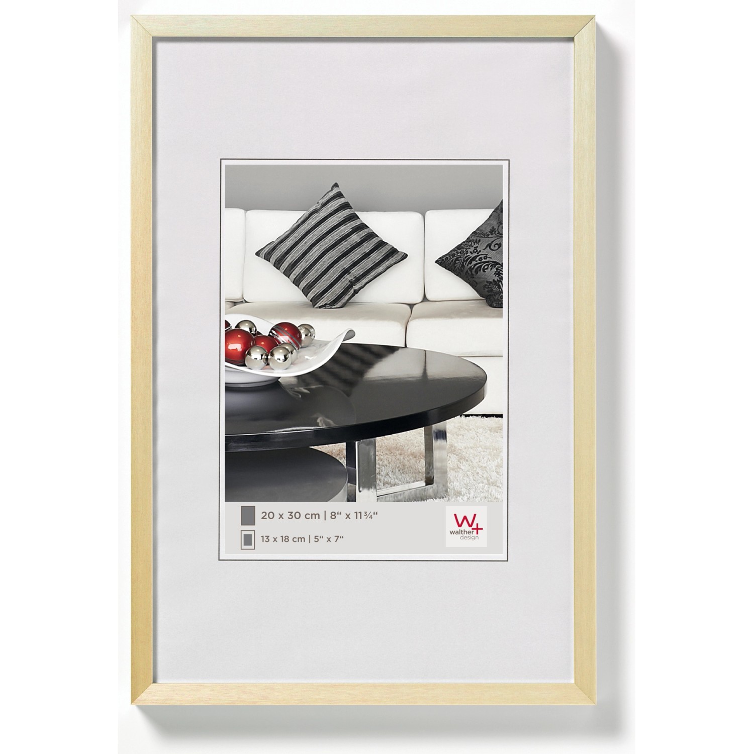 walther design Chair Aluminium Bilderrahmen Gold 60x84 cm AJ684G günstig online kaufen