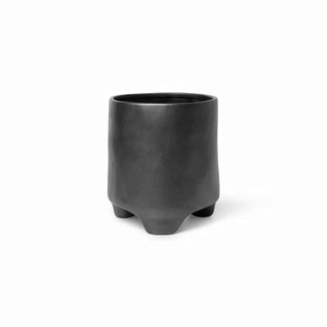 Blumentopf Esca Small keramik schwarz / Ø 17 x H 18 cm - Steinzeug - Ferm L günstig online kaufen