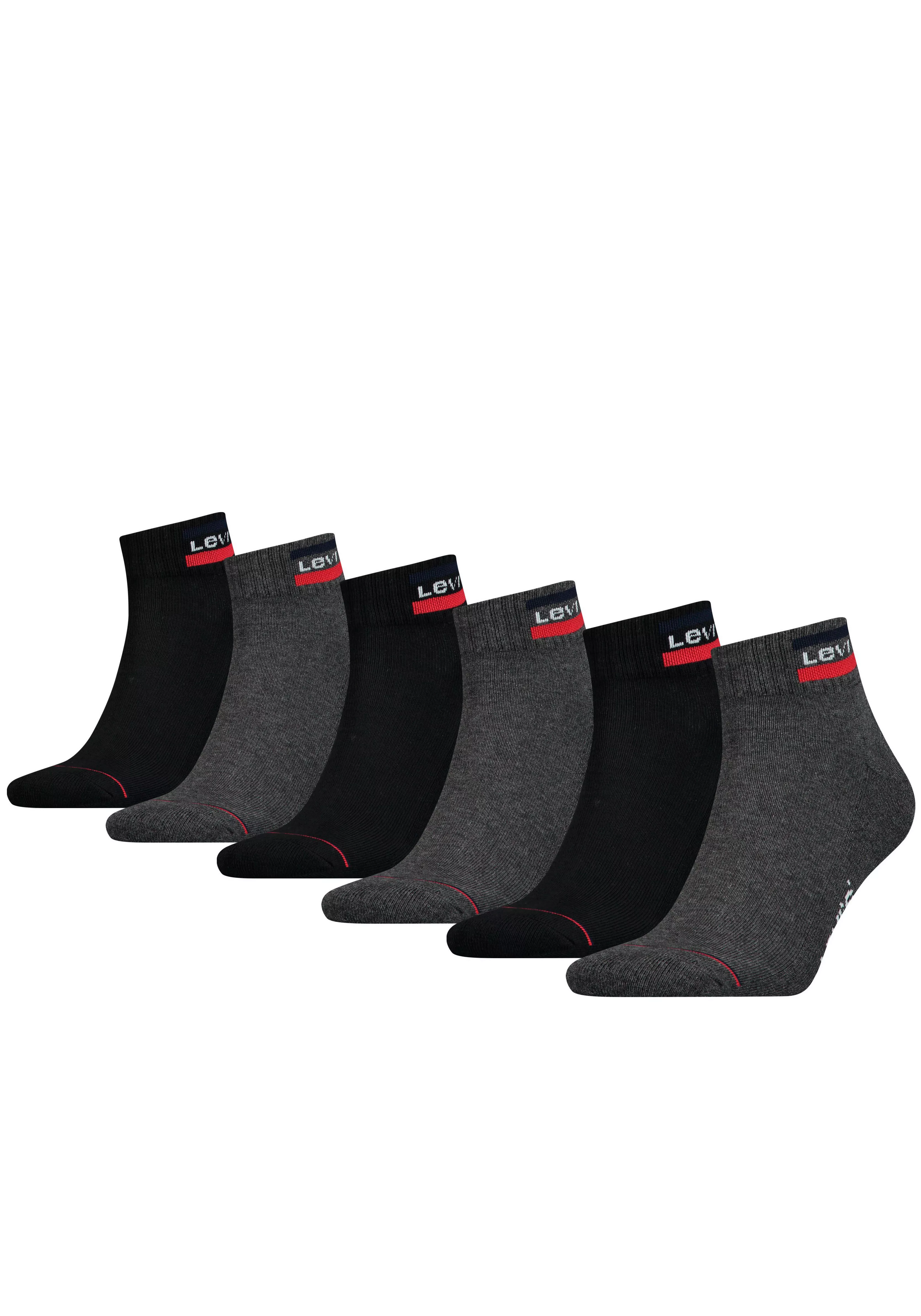 Levis Kurzsocken, (Packung, 6 Paar), mit breitem Logobund günstig online kaufen