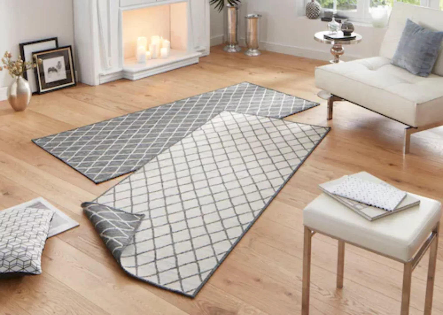 NORTHRUGS Teppich »Malaga Wendeteppich«, rechteckig, In-& Outdoor, Wetterfe günstig online kaufen