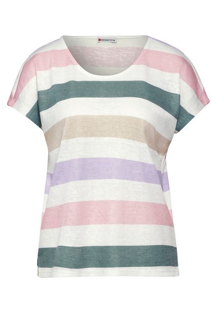 STREET ONE T-Shirt LS_LTD QR big multicolor strip günstig online kaufen