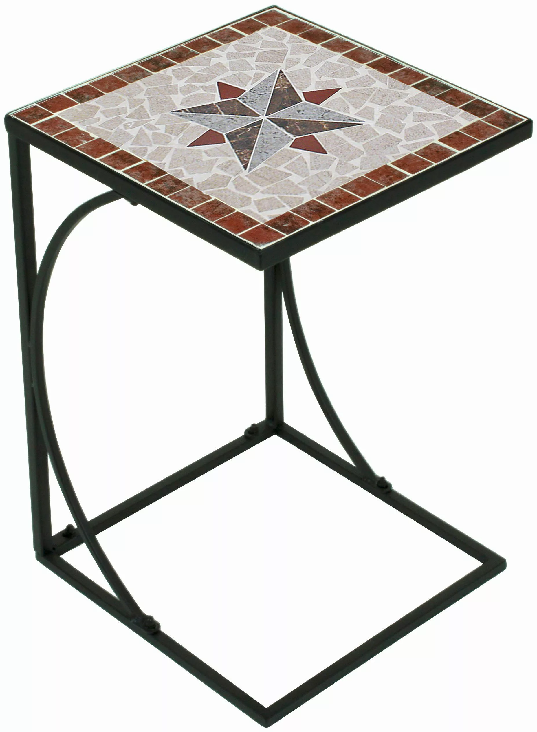 Garden Pleasure Gartentisch AMARILLO Quadratisch Braun-Grau 35 cm x 35 cm günstig online kaufen