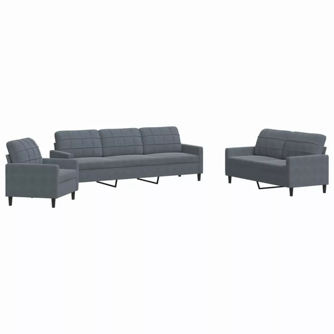 vidaXL Sofa 4-tlg. Sofagarnitur mit Kissen günstig online kaufen