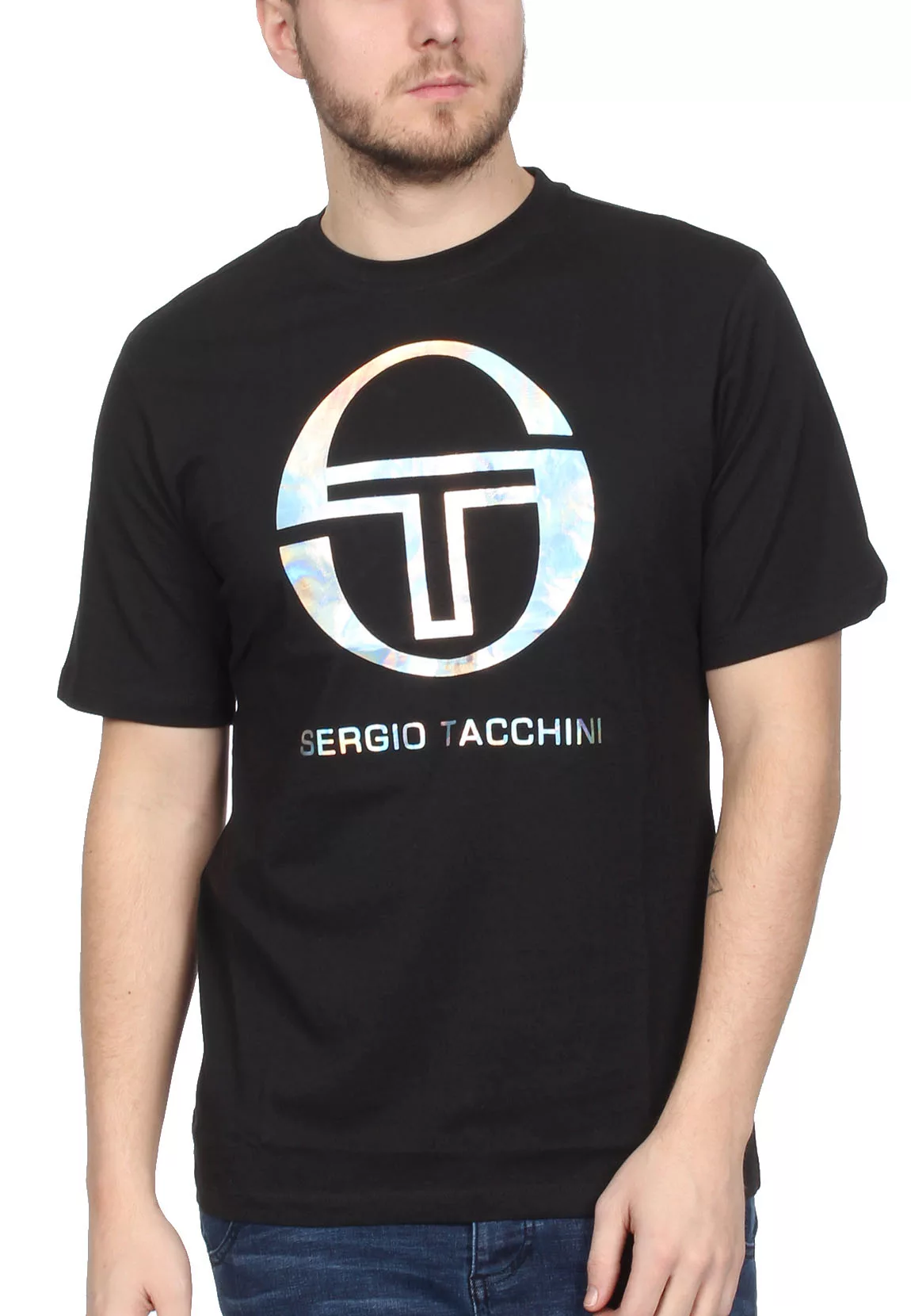 Sergio Tacchini T-Shirt Herren IBERIS 037740 Black Hologram günstig online kaufen