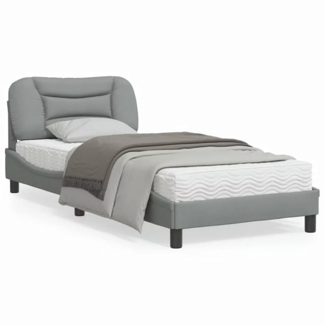 vidaXL Bett Bettgestell mit Kopfteil Blau 80x200 cm Stoff günstig online kaufen