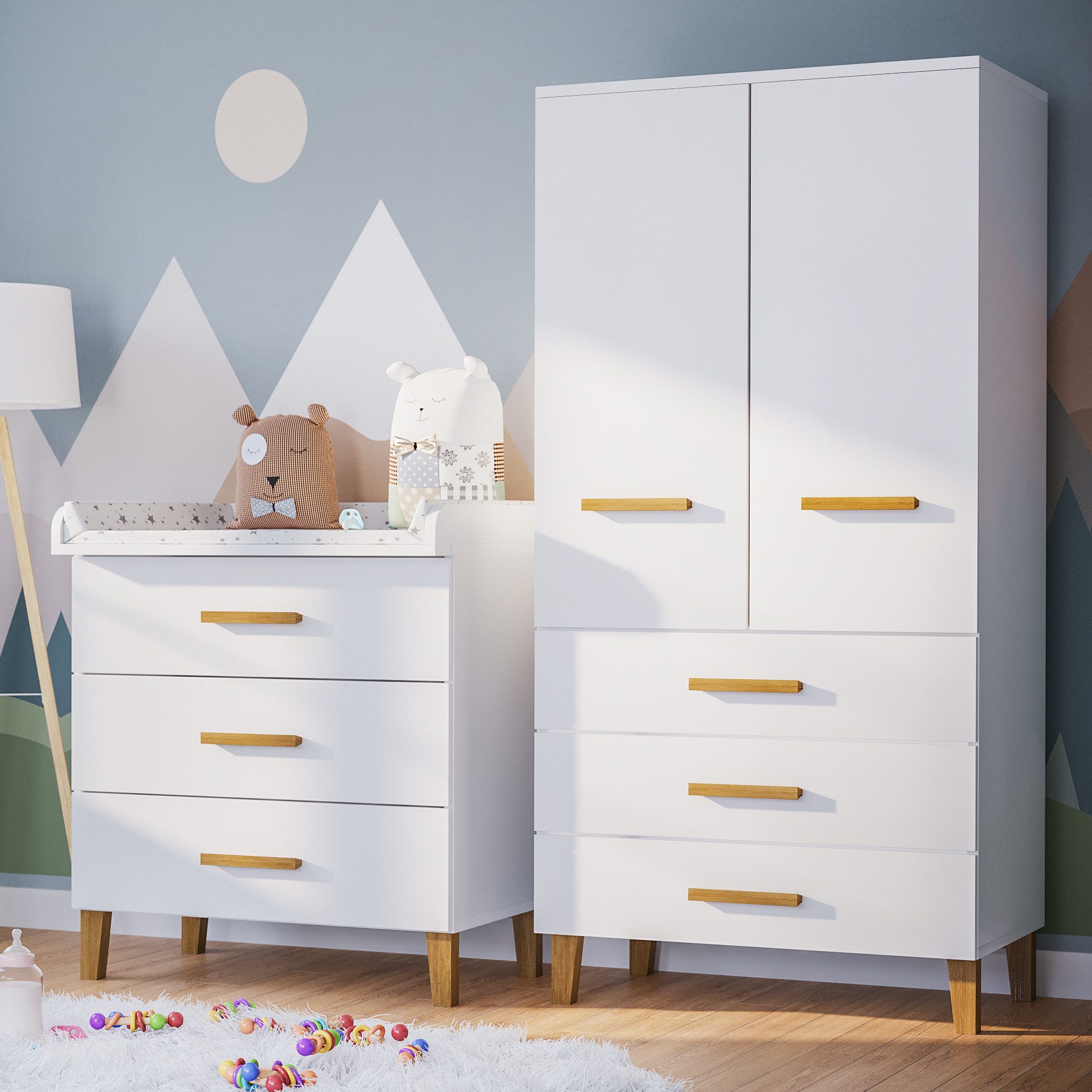 Bellabino Babymöbel-Set Liri, (2-tlg., Wickelkommode und günstig online kaufen