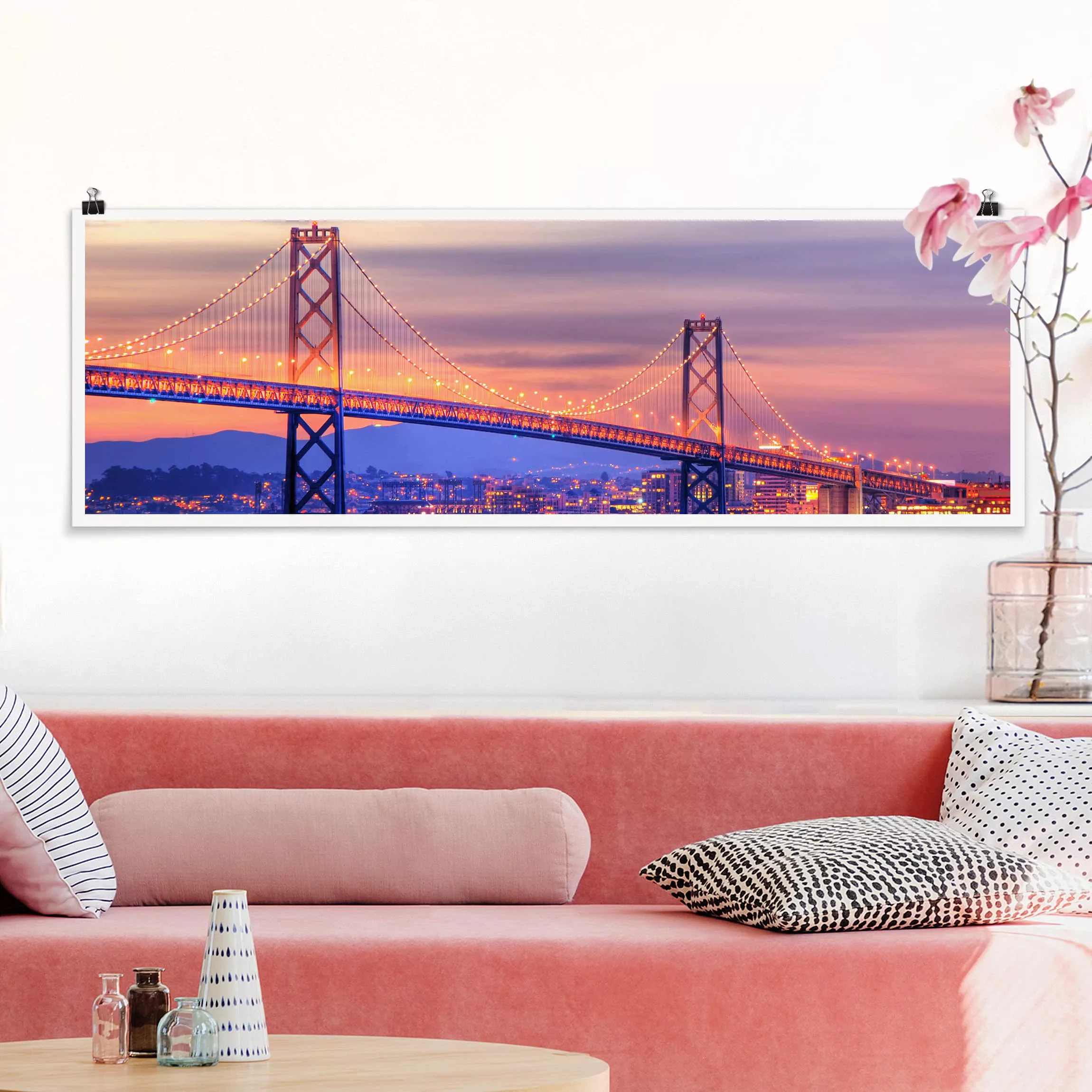 Panorama Poster Architektur & Skyline Bay Bridge günstig online kaufen