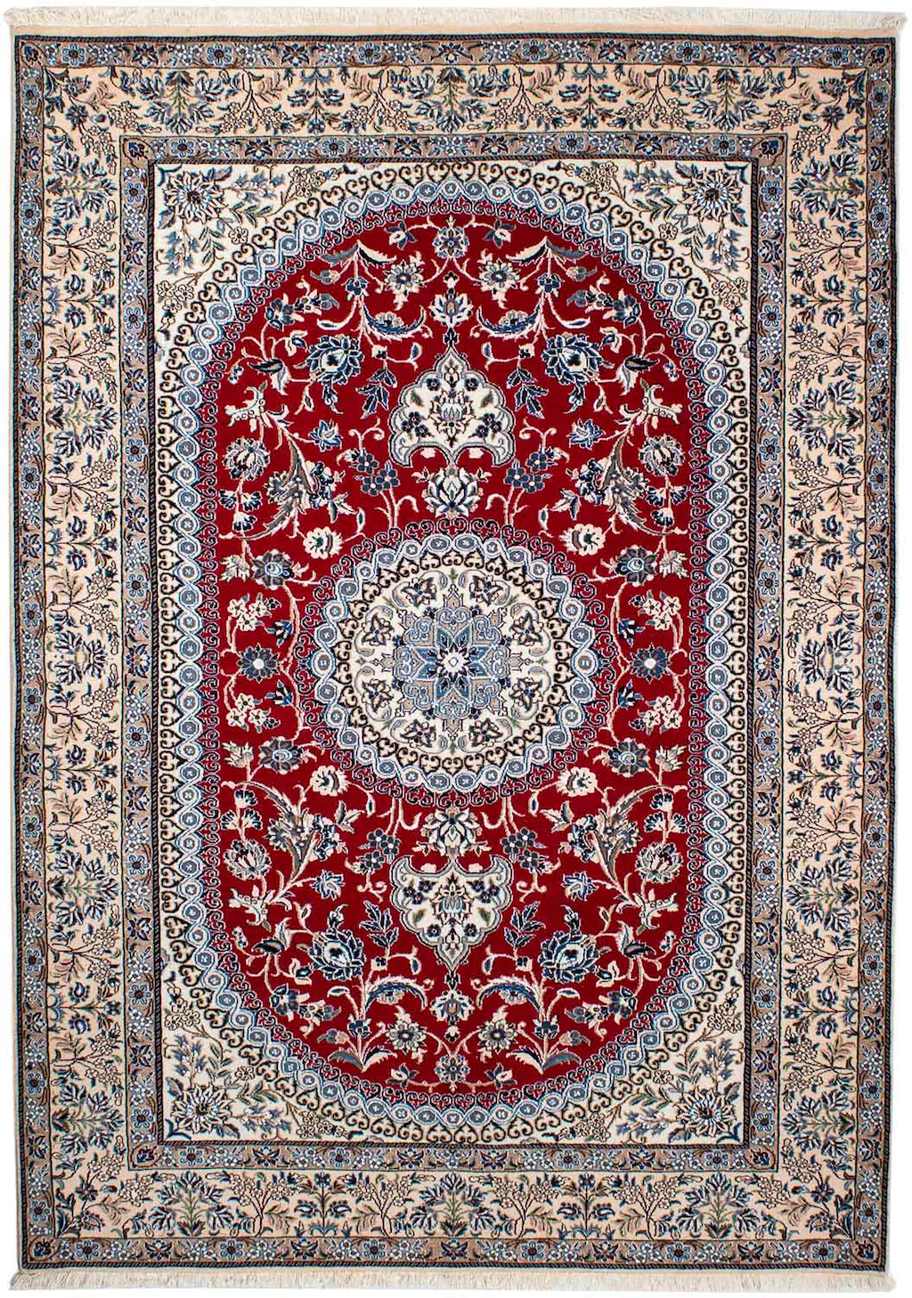 morgenland Orientteppich »Perser - Nain - Royal - 240 x 165 cm - dunkelrot« günstig online kaufen