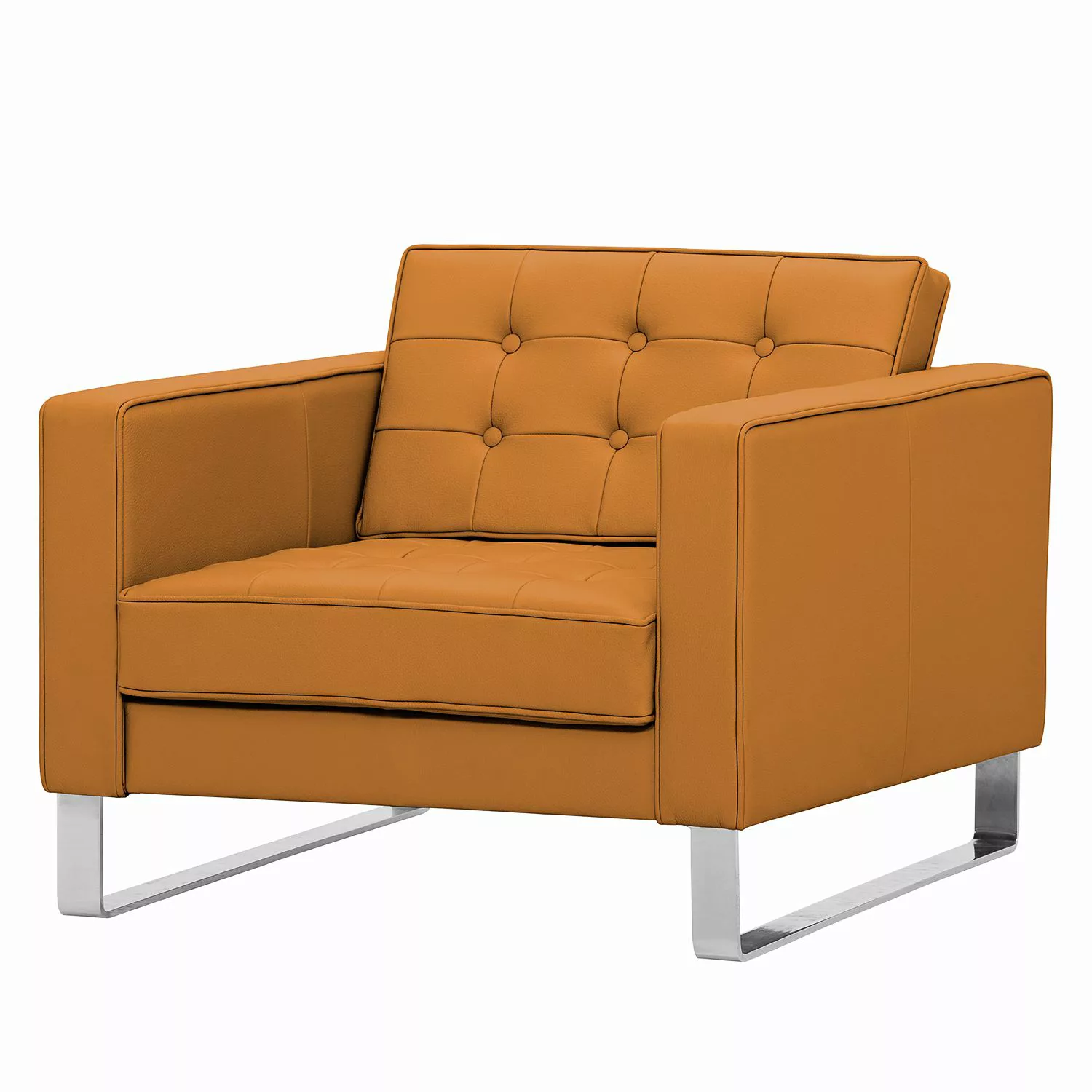 home24 Fredriks Sessel Chelsea Cognac Echtleder 82x68x85 cm (BxHxT) günstig online kaufen