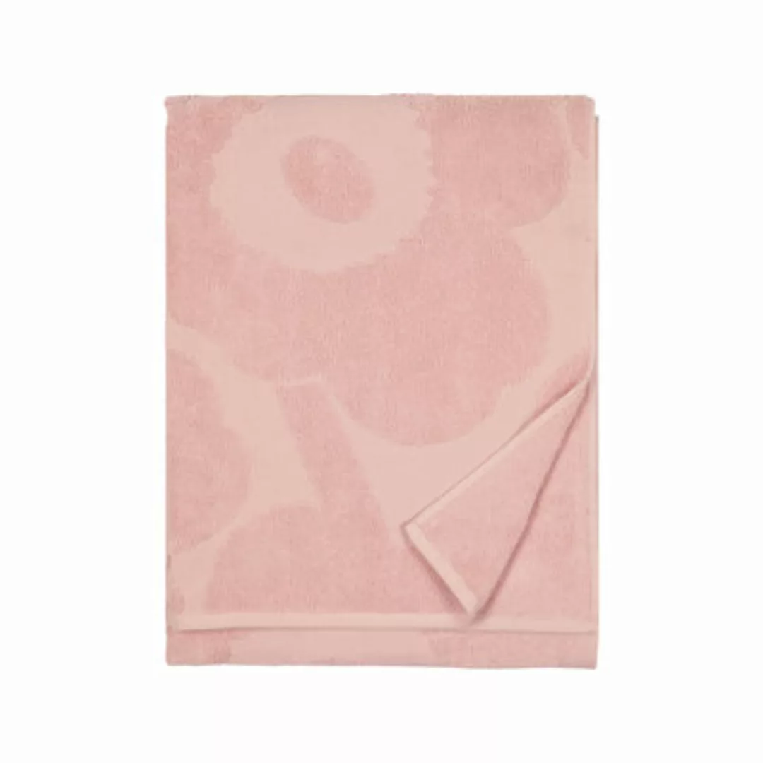 Badetuch Unikko textil rosa / 70 x 150 cm - Marimekko - Rosa günstig online kaufen