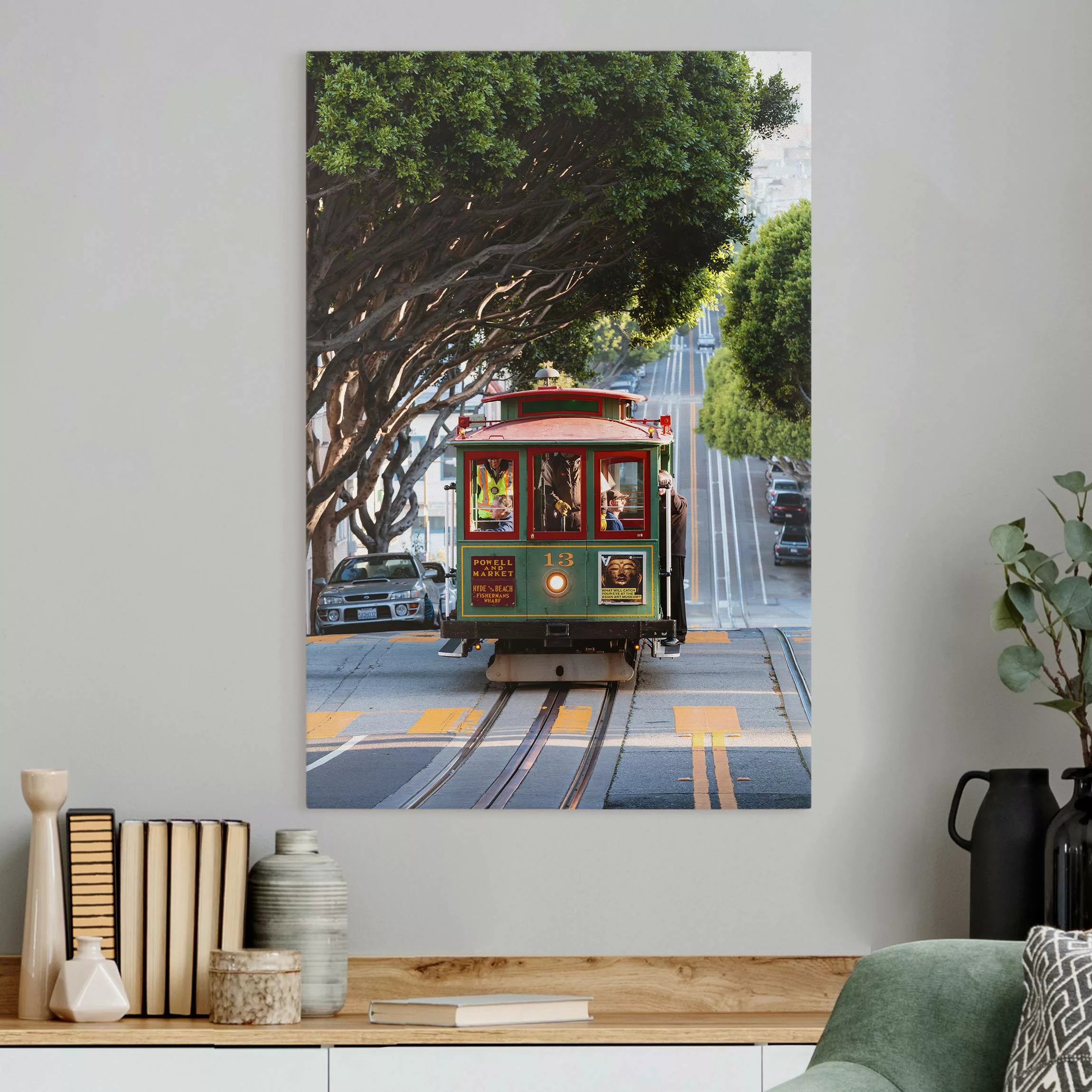 Leinwandbild Seilbahn in San Francisco günstig online kaufen