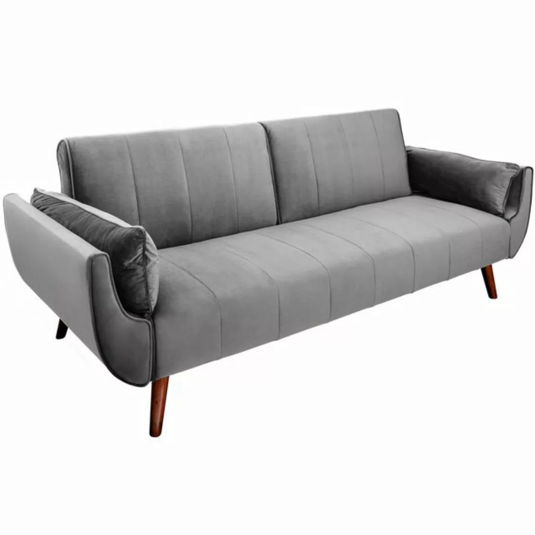 riess-ambiente Schlafsofa DIVANI 220cm silbergrau / braun, Einzelartikel 1 günstig online kaufen