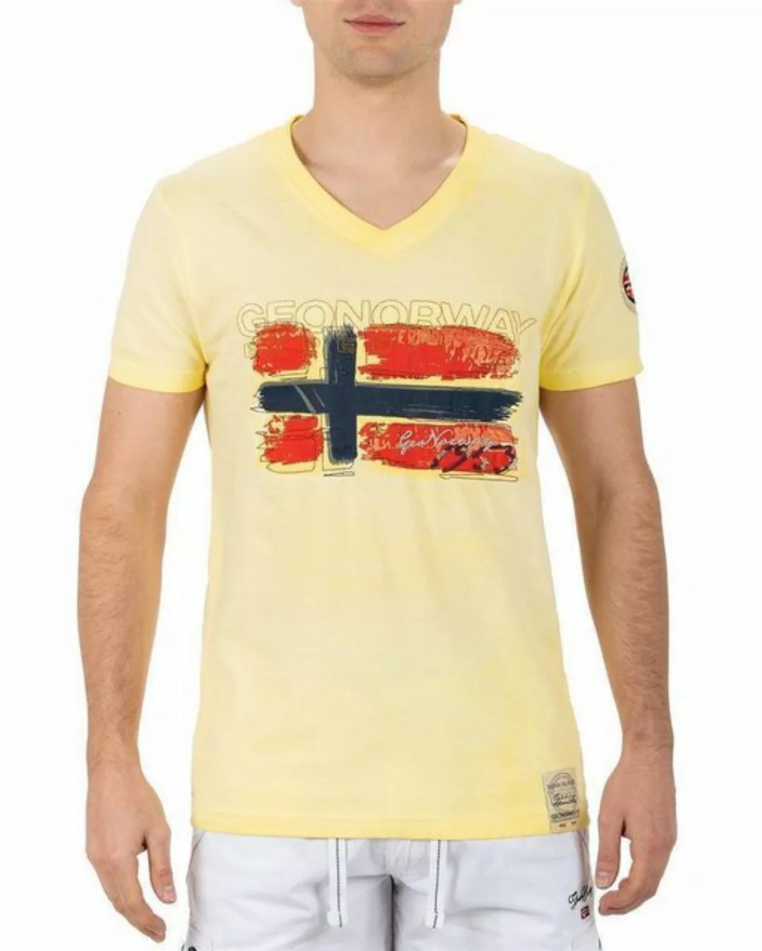 Geo Norway T-Shirt Casual Kurzarm Shirt bajoasis Men Orange XL (1-tlg) im U günstig online kaufen