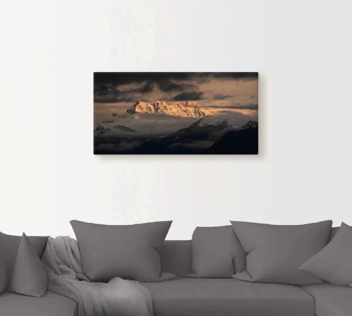 Artland Wandbild "Dents du Midi, Schweizer Berge", Berge, (1 St.) günstig online kaufen