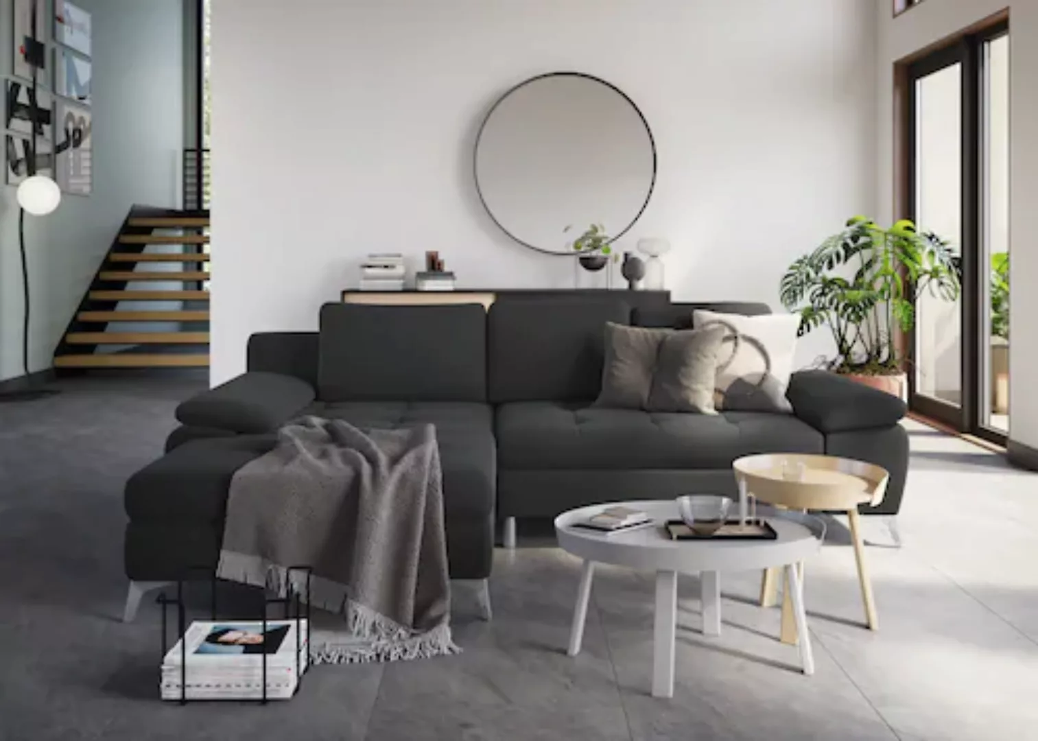 sit&more Ecksofa »Latigo L-Form«, mit Recamiere, wahlweise mit Bettfunktion günstig online kaufen