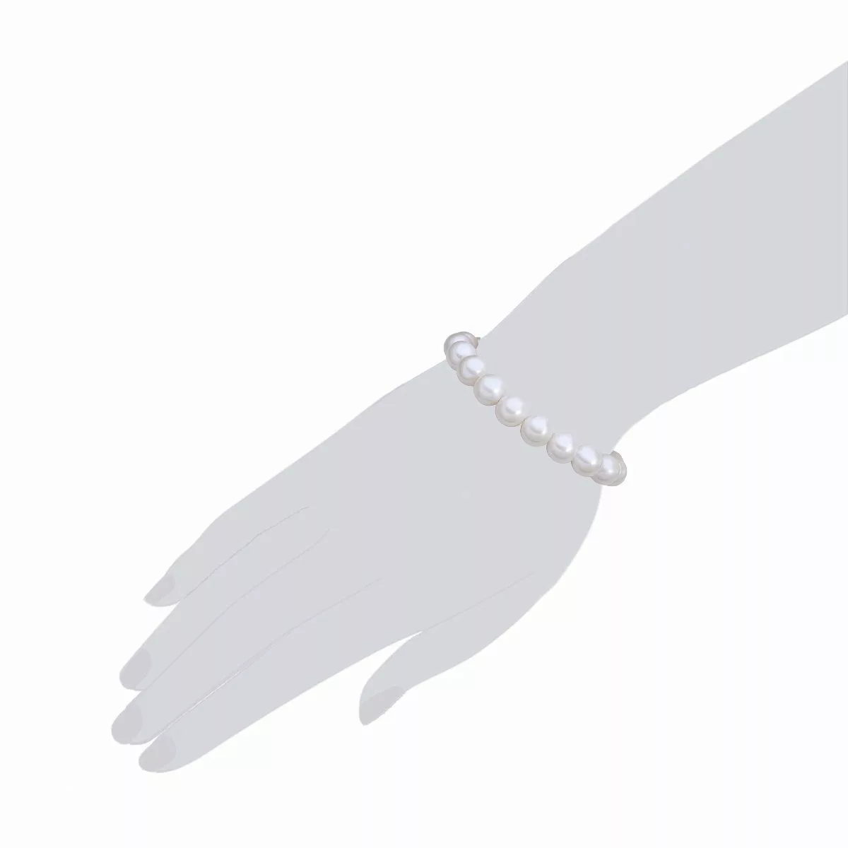 Lulu & Jane Perlenarmband weiß günstig online kaufen