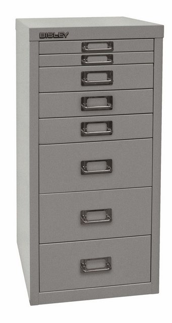 Bisley Aktenschrank MultiDrawer Schubladenschrank in Silber - Maße: H 59 x günstig online kaufen