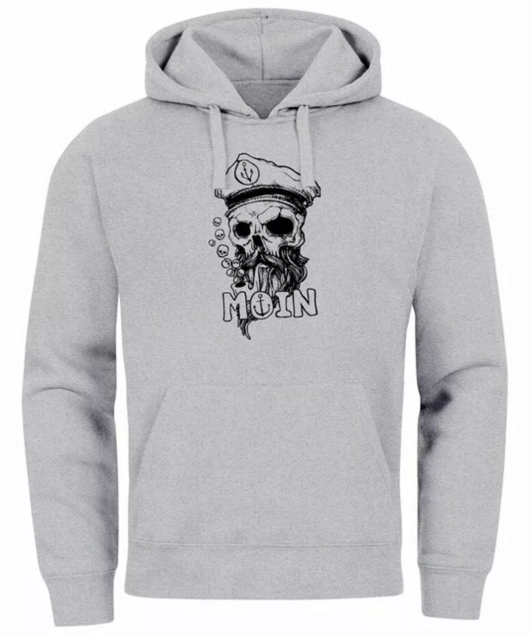 Neverless Hoodie Hoodie Herren Moin Kapitän Totenkopf Anker Bart Hamburg Pr günstig online kaufen