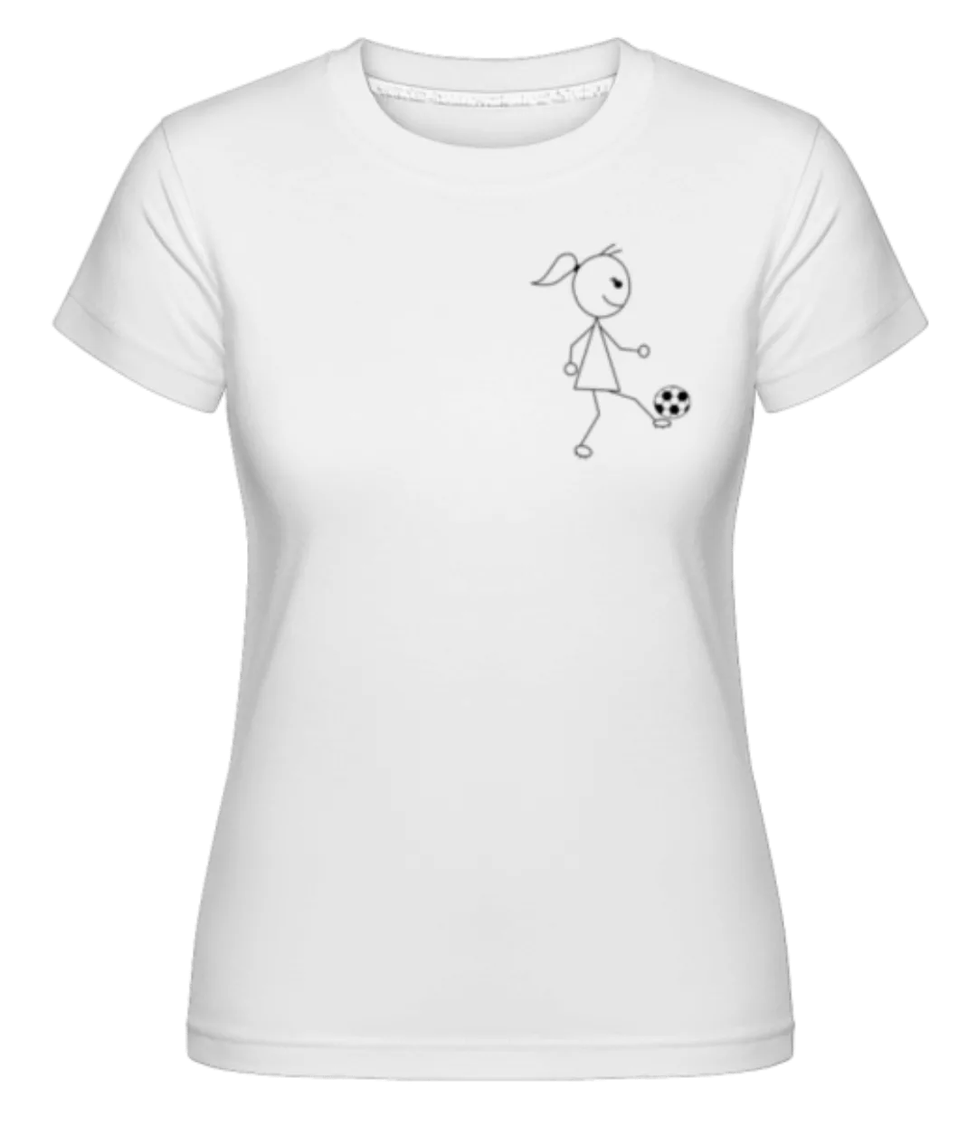 Fußballspielerin Illustration · Shirtinator Frauen T-Shirt günstig online kaufen