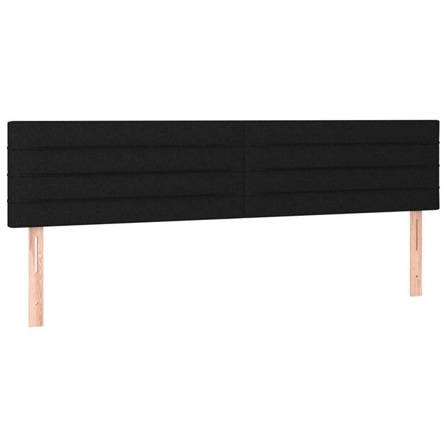 vidaXL Bett, Kopfteile 2 Stk. Schwarz 100x5x78/88 cm Stoff günstig online kaufen