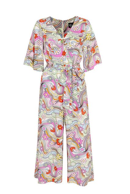 Hell Bunny Jumpsuit Happy daze Retro Vintage 60er 70er Blumen Playsuit Over günstig online kaufen