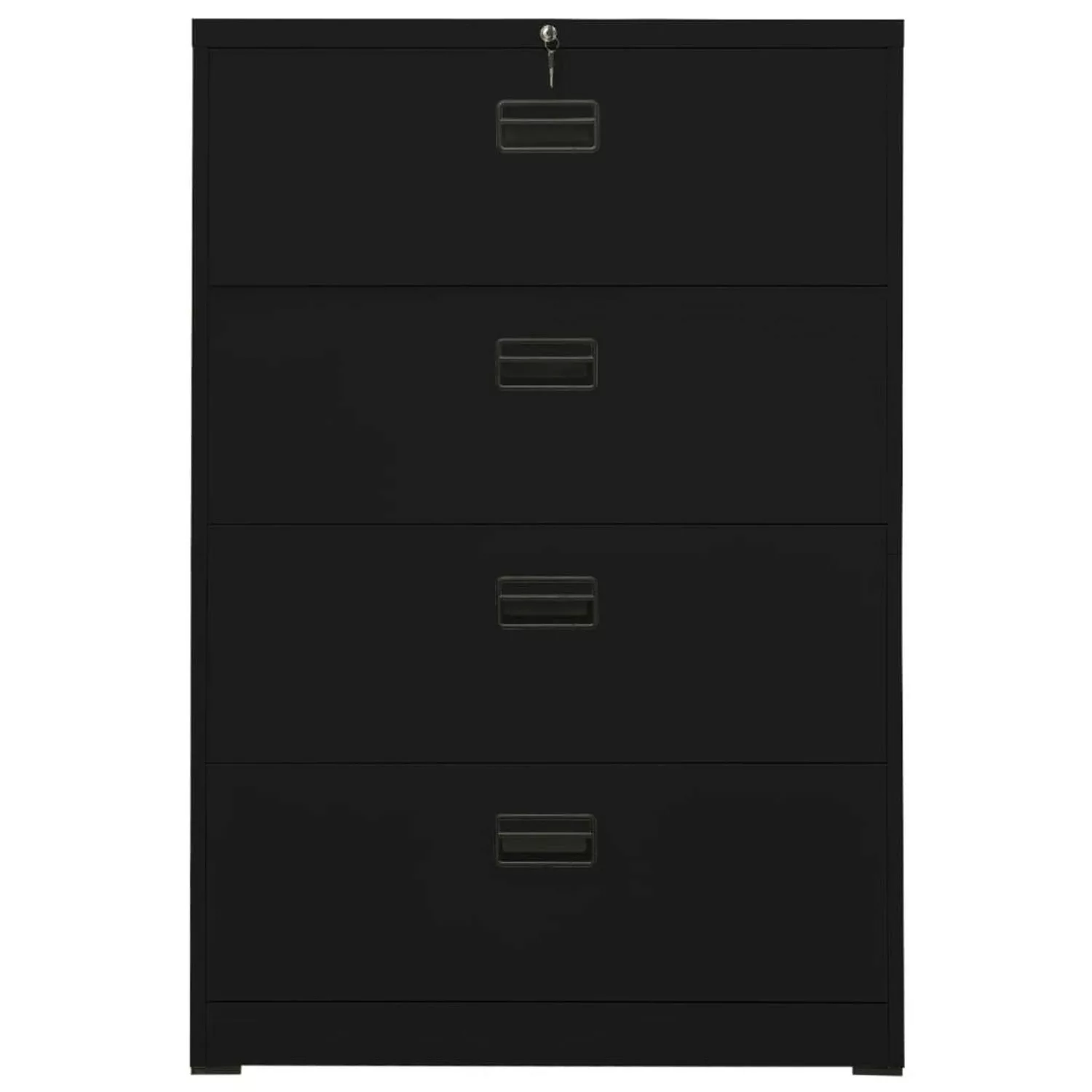 Aktenschrank Schwarz 90x46x134 Cm Stahl günstig online kaufen