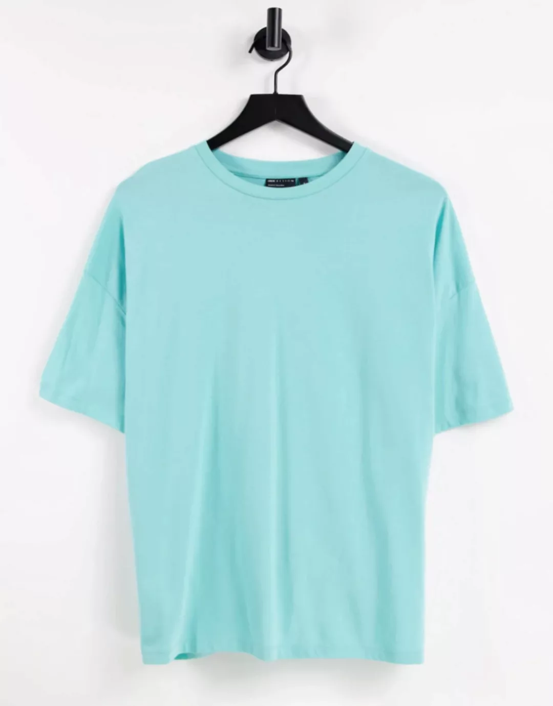 ASOS DESIGN – T-Shirt aus Bio-Material in Blau günstig online kaufen