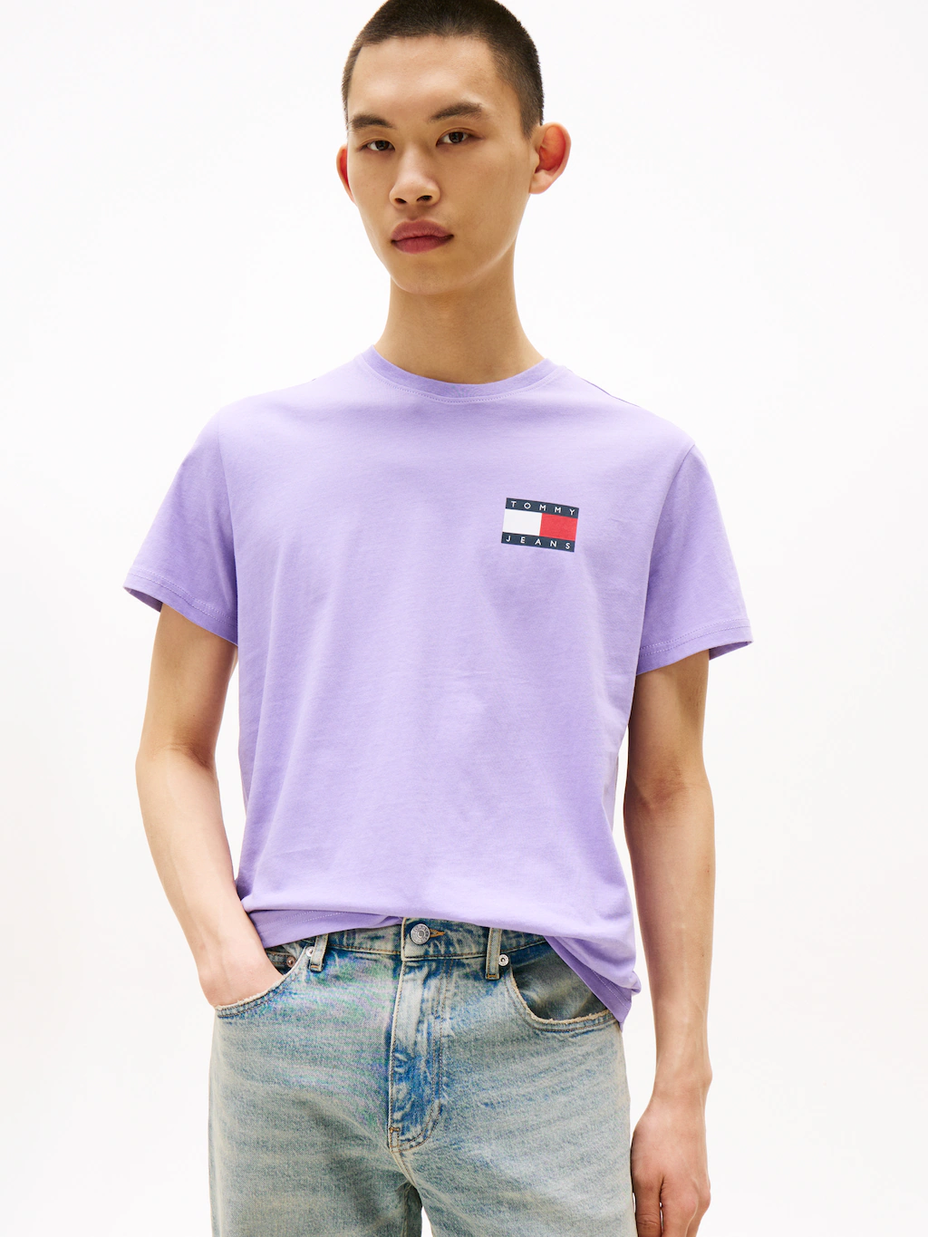 Tommy Jeans T-Shirt "TJM SLIM ESSENTIAL FLAG TEE EXT", Mit Rundhalsausschni günstig online kaufen