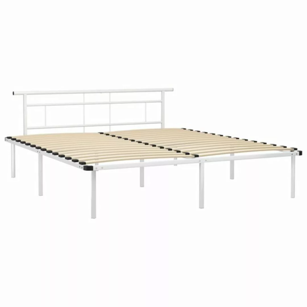 Bettgestell Weiß Metall 180x200 Cm günstig online kaufen